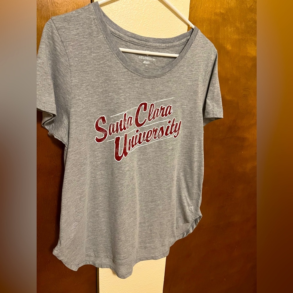Santa Clara University t-shirt.